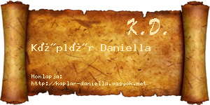 Káplár Daniella névjegykártya